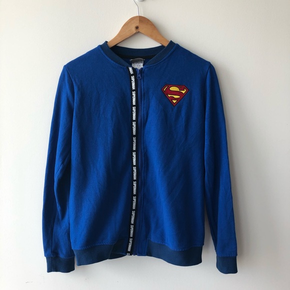 Blue Super Man Varsity Jacket - Picture 1 of 5